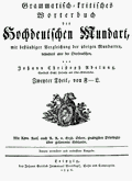 Adelung, Grammatisch-kritisches Wrterbuch der Hochdeutschen Mundart, Band 2. Leipzig 1796