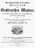 Adelung, Grammatisch-kritisches Wrterbuch der Hochdeutschen Mundart, Band 4. Leipzig 1801