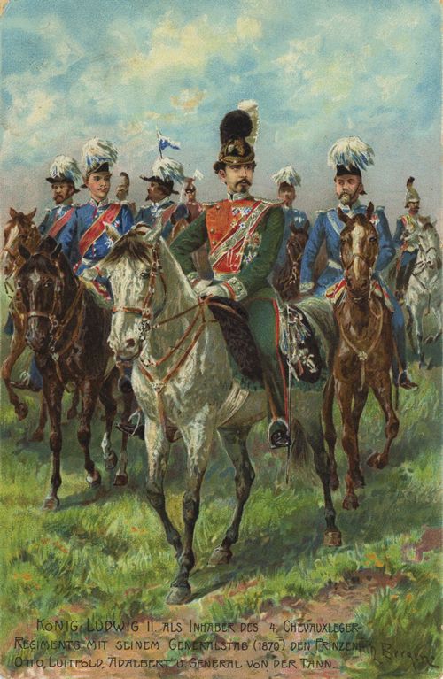 Ludwig II. mit seinem Generalstab (1870)