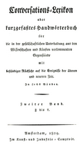Brockhaus Conversations-Lexikon Bd. 2. Amsterdam 1809