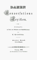 Damen Conversations Lexikon, Band 1. Leipzig 1834