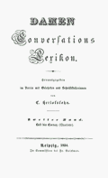 Damen Conversations Lexikon, Band 2. Leipzig 1834