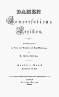 Damen Conversations Lexikon, Band 3. [o.O.] 1835