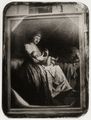 Deutscher Photograph um 1845: Friederike Rapp, geboren Walz, mit ihrem Kind, Stuttgart