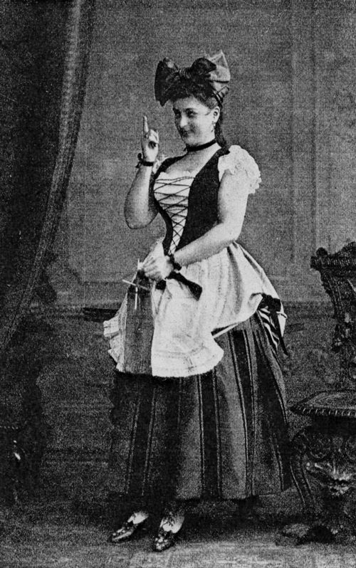 Lilli Lehmann als Baronin Freimann im Wildschtz