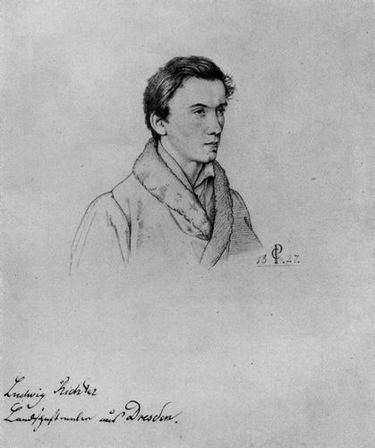 Karl Peschel, Ludwig Richter. Bleistiftzeichnung 1827