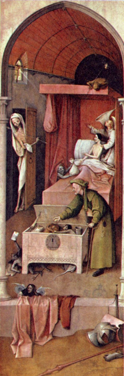 Bosch, Hieronymus: Der Tod des Geizhalses