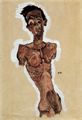 Schiele, Egon: Akt, Selbstportrt