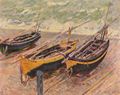 Monet, Claude: Barken von tretat (Drei Fischerboote)