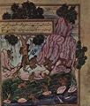 Indischer Maler um 1570: Anvr i-Suhail-Szene: Spielende Affen