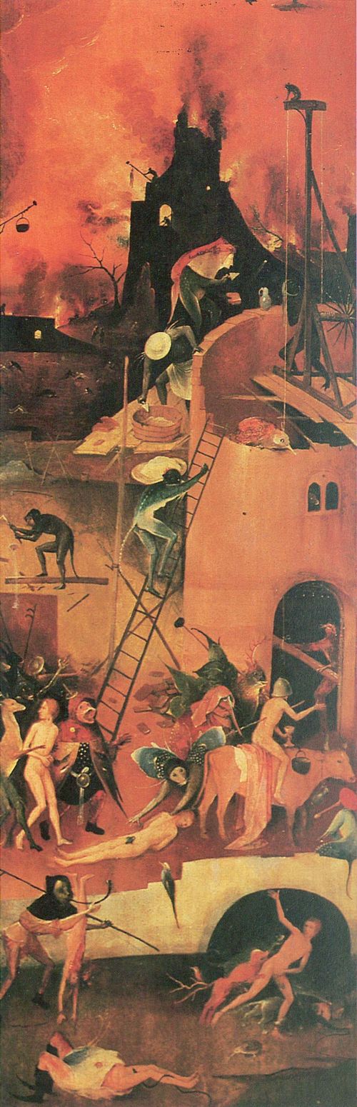 Bosch, Hieronymus: Heuwagen, Triptychon, rechter Flgel: Die Hlle