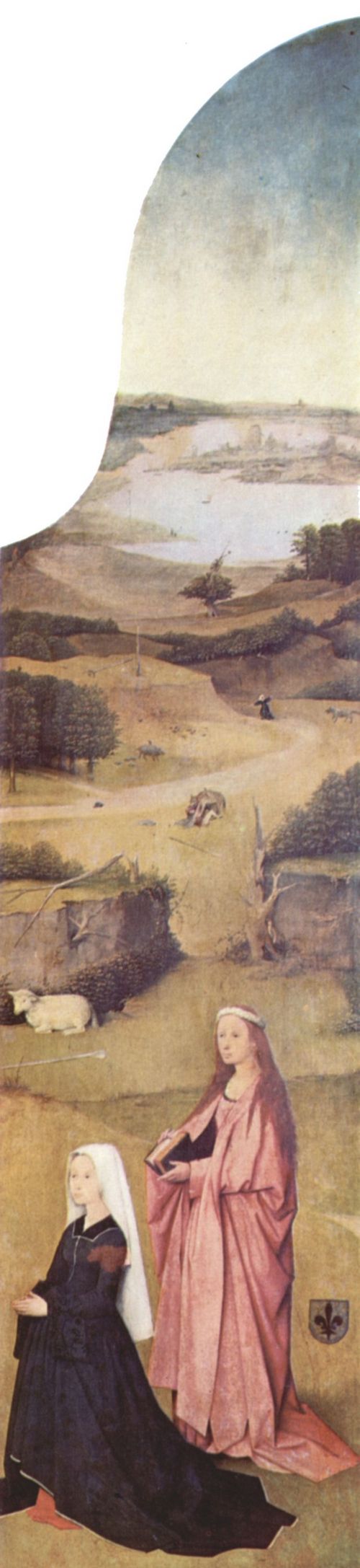 Bosch, Hieronymus: Epiphanie-Triptychon, rechter Flgel: Hl. Agnes und kniende Stifterin