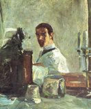 Toulouse-Lautrec, Henri de: Selbstportrt vor einem Spiegel