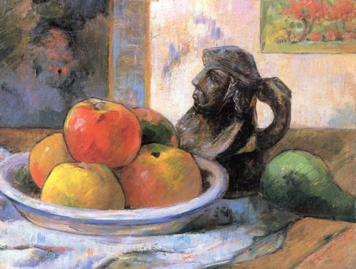 Gauguin, Paul: Stillleben mit pfeln, Birne und Krug