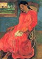 Gauguin, Paul: Frau im rotem Kleid