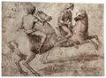 Umbrischer Meister des 15. Jahrhunderts: Zwei Mnner zu Pferde