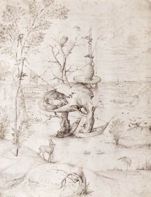 Bosch, Hieronymus: Baum-Mensch in einer Landschaft