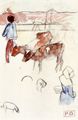 Gauguin, Paul: Bretonische Bauern mit Vieh und Hund