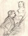 Toulouse-Lautrec, Henri de: Desir Dihau, Fagott spielend