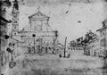 Allori, Cristofano: Ansicht der Piazza Santa Maria Novella in Florenz