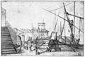Baccio del Bianco: Hafenansicht mit Segelschiffen