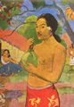 Gauguin, Paul: Tahitische Frau mit Frucht, Detail