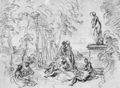 Watteau, Antoine: Das Liebesfest, Studie