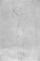 Klimt, Gustav: Nach links stehender mnnlicher Akt mit Last im Nacken