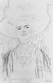 Klimt, Gustav: Brustbild eines Mdchens mit groem Hut