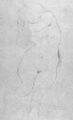 Klimt, Gustav: Weiblicher Akt von vorn, mit dem linken Arm das Gesicht verdeckend