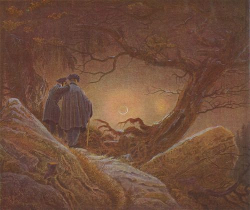 Friedrich, Caspar David: Zwei Mnner in Betrachtung des Mondes