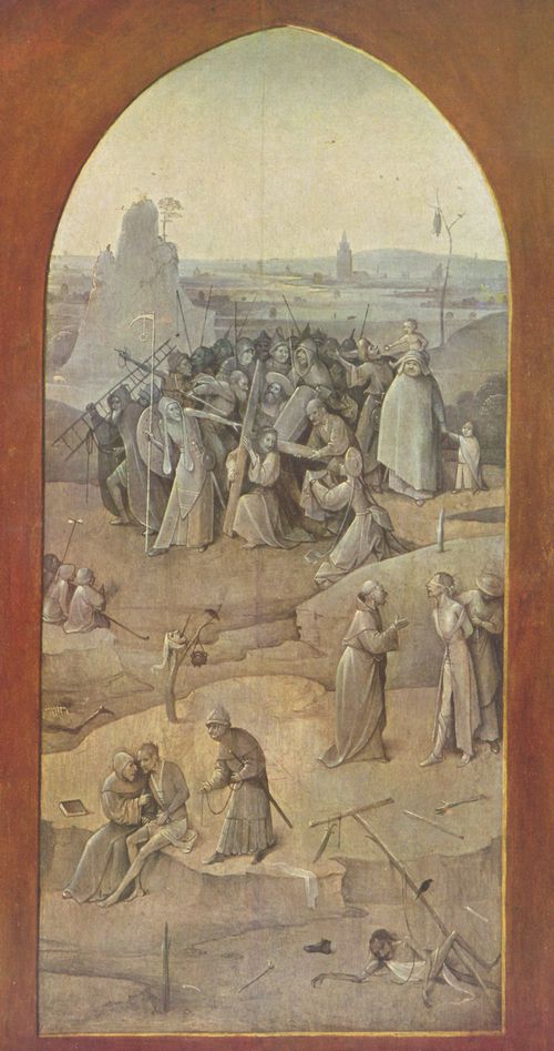 Bosch, Hieronymus: Antoniusaltar, Triptychon, rechter Auenflgel: Kreuztragung