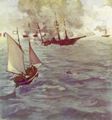 Manet, Edouard: Schlacht zwischen der »Kearsarge« und der »Alabama«