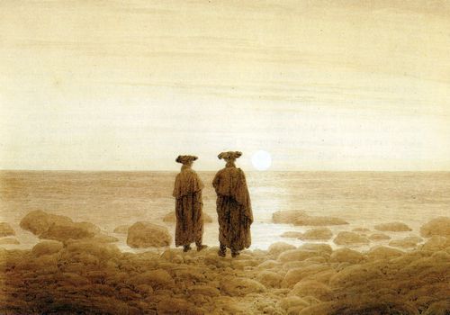 Friedrich, Caspar David: Zwei Mnner bei Mondaufgang am Meer