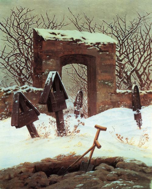 Friedrich, Caspar David: Friedhof im Schnee (Winterlandschaft)