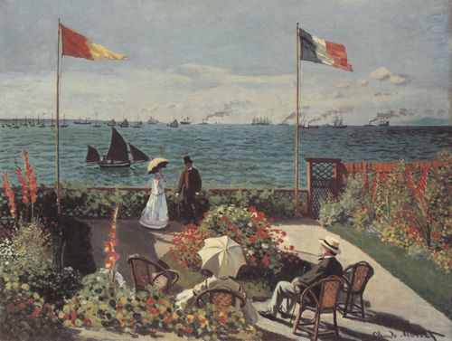 Monet, Claude: Die Terrasse am Meeresufer, Sainte-Adresse