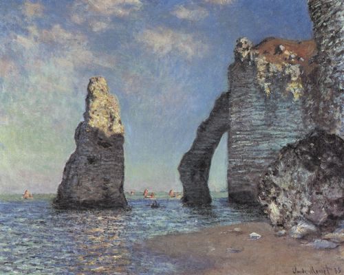 Monet, Claude: Die Felsenklippen von tretat