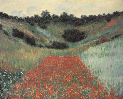 Monet, Claude: Mohnblumenfeld bei Civerny oder Mohnblumen in einem Tal bei Civerny