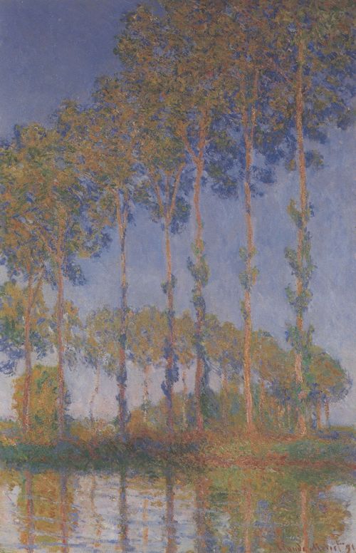 Monet, Claude: Pappeln an der Epte, Sonnenuntergang