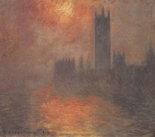 Monet, Claude: Die Houses of Parliament, Sonnenuntergang