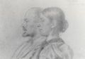 Ancher, Anna: Anna Ancher und Michael Ancher: Doppelportrt, gegenseitig gezeichnet