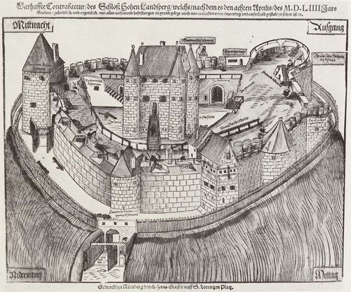Glaser, Hans: Ansicht von Schloss Hohenlandsberg vor seiner Zerstrung