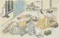 Okumura Masanobu: Aus der Serie Berg intensiver Leidenschaft - Schlafzimmermuster: Duft