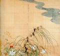Sakai Hoitsu: Skizze zu einem Wandschirm mit der Darstellung von Sommer- und Herbstgras [2]