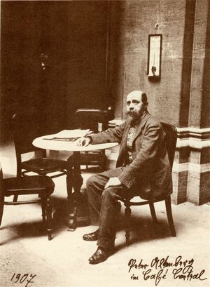 Peter Altenberg im Caf Central (Fotografie, 1907)