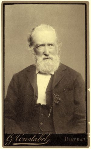 Theodor Storm (Fotografie von G. Constabel in Hanerau-Hademarschen, nicht datiert)