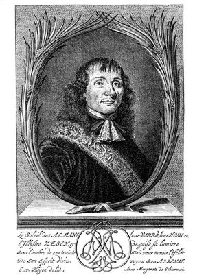 Philipp von Zesen (Kupferstich von Anna Margaretha von Schurmann, nach einer Zeichnung von C. von Hagen)