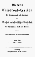 Pierer's Universal-Lexikon, Band 2. Altenburg 1857