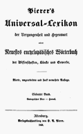 Pierer's Universal-Lexikon, Band 7. Altenburg 1859