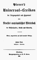 Pierer's Universal-Lexikon, Band 10. Altenburg 1860